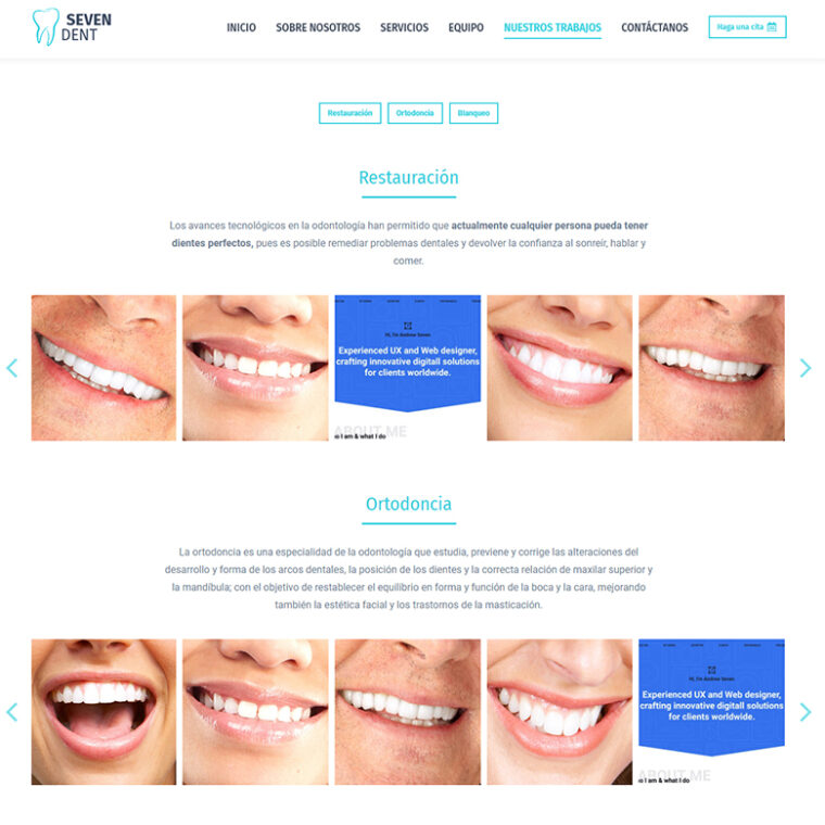 Plantilla Clinica Dentista 7 WordPress Diseño Web Plus 780x959 jpg